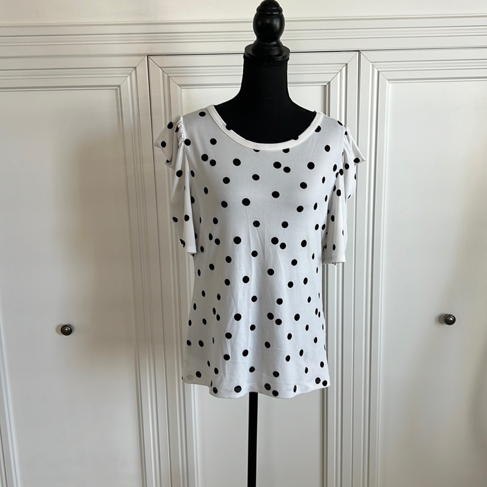 New York and Company polka dot blouse